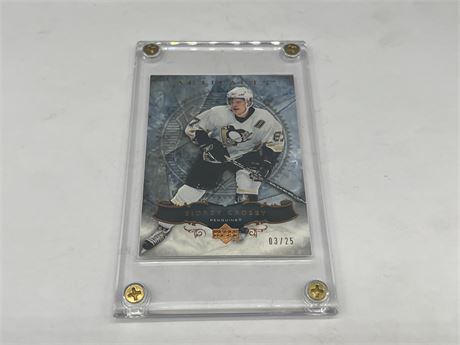 2006/07 ARTIFACTS SIDNEY CROSBY #3/25 - 2ND YEAR CARD