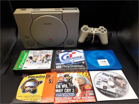 PLAYSTATION ONE CONSOLE WITH GAMES