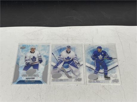 3 ICE CLEAR CUT TORONTO CARDS