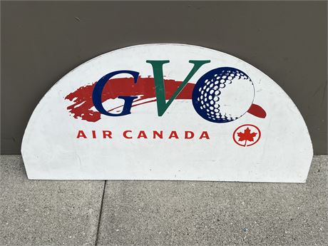 VINTAGE WOODEN AIR CANADA GOLF SIGN (4FTx2FT)
