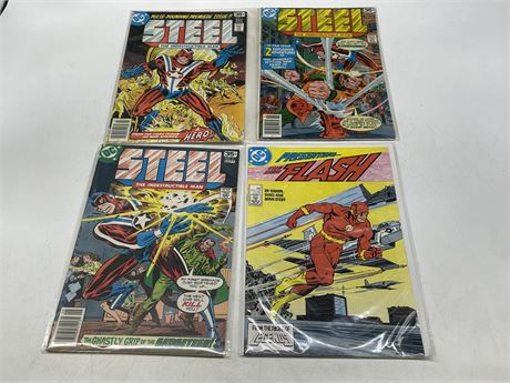 STEEL THE INDESTRUCTIBLE MAN #1, & #3-4 + THE NEW FLASH #1