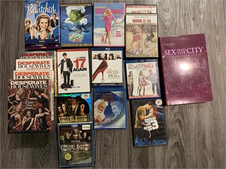 LOT OF DVDS (SEX AND THE CITY, DESPERATE HOUSEWIVES, etc)