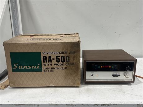 SANSUI RA-500 REVERBERATION AMP - LIGHTS UP OTHERWISE UNTESTED / AS IS