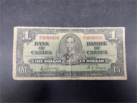 1937 CANADIAN $1 BILL