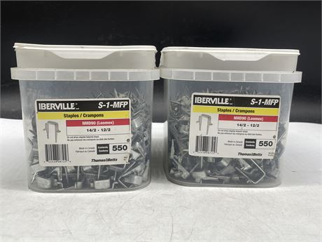 2 CONTAINERS OF IBERVILLE CABLE STAPLES