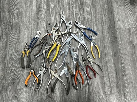 25 PAIRS OF PLIERS