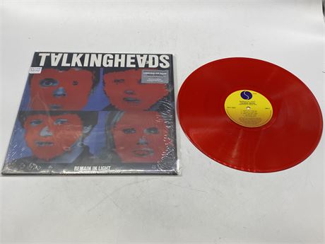 TALKING HEADS - REMAIN IN LIGHT W/RED VINYL - EXCELLENT (E)
