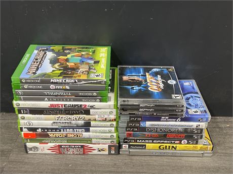 MISC VIDEOS GAMES LOT - XBOX, PLAYSTATION & ECT