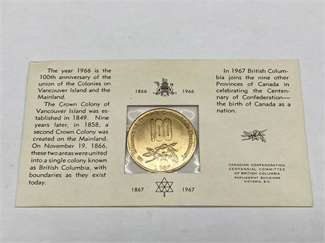 BC CENTENARY COIN - MINT (1966)