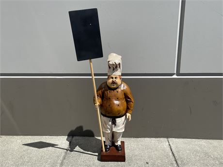 CHEF STORE DISPLAY W/ SIGN (CHEF IS 45” TALL)