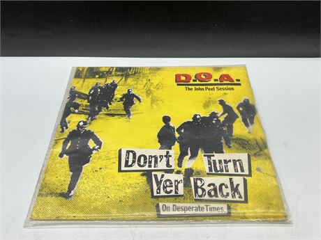 D.O.A. - RARE UK PRESS - DONT TURN YER BACK - VG (SLIGHTLY SCRATCHED)
