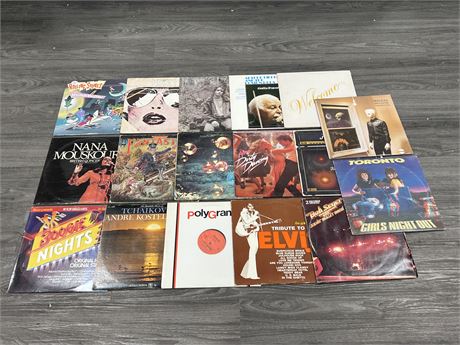 17 MISC RECORDS - MOST ARE SCRATCHED / POOR CONDITION