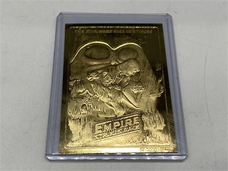 STAR WARS EMPIRE STRIKES BACK 23CT GOLD CARD - LIMITED EDITION #6080
