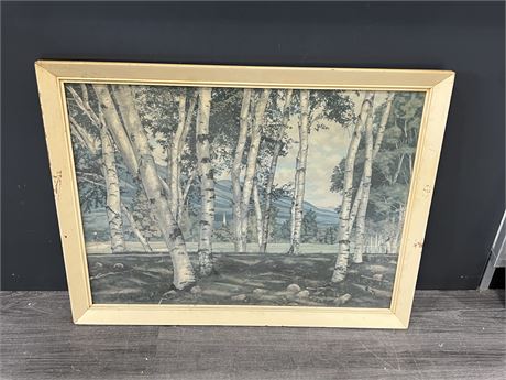 FRAMED PICTURE BY LUIGI LUCIONI DATED 1953 AMERICAN ARTIST (31”x24”)
