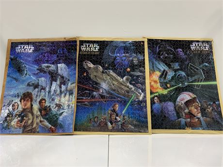 3 STAR WARS PUZZLE PICTURES