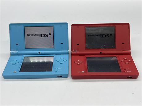 2 NINTENDO DS - NO CHARGERS / WORKS