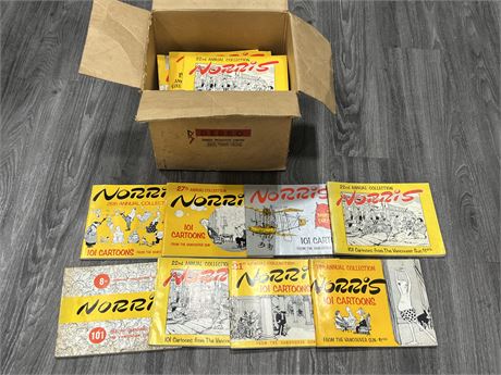 BOX OF NORRIS 101 CARTOONS FROM THE VANCOUVER SUN BOOKS
