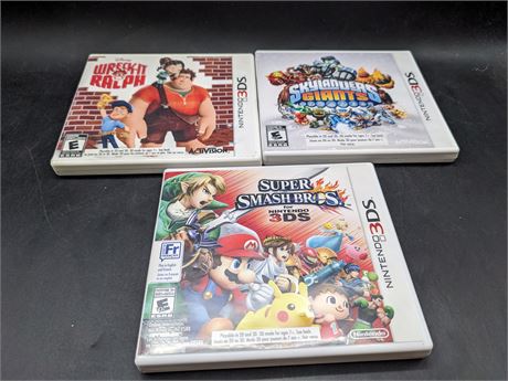 3 3DS GAMES - VERY GOOD CONDITION