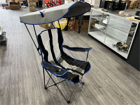 CAMPING CHAIR WITH SUN SHIELD