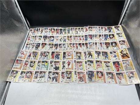 39 SHEETS OF UNCUT 1992 PANINI HOCKEY CARDS / STICKERS