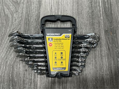 NEW WORKPRO 9PC COMBO WRENCH SET