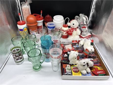 LARGE LOT OF COCA COLA COLLECTABLES