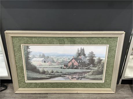 FRAMED W. SAUNDERS SIGNED & NUMBERED PRINT - 42”x27”