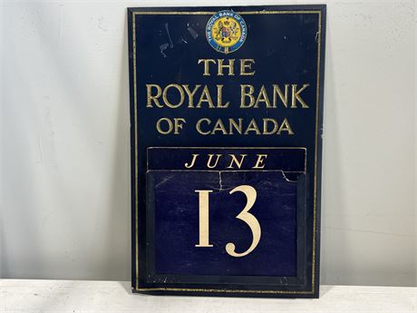 VINTAGE ROYAL BANK OF CANADA CALENDAR (12”x18.5”)
