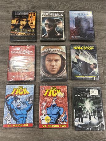 9 (NEW/SEALED) DVD MOVIES
