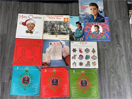 11 CHRISTMAS RECORDS (SOME ELVIS)
