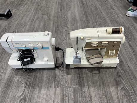 BROTHER LS-1217 & SINGER MODEL 750 SEWING MACHINES