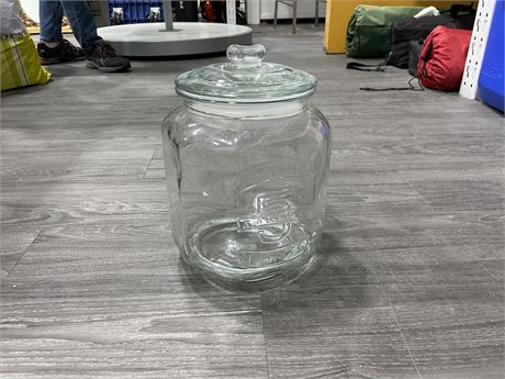 PLANTER PEANUTS 5C STORE DISPLAY LARGE GLASS JAR