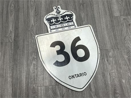 REPRODUCTION HIGHWAY 36 SIGN (20”x31”)