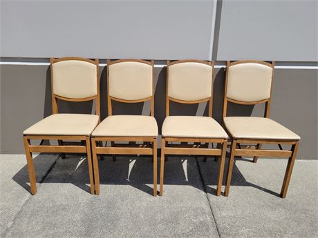 4 VINTAGE STAKMORE CHAIRS