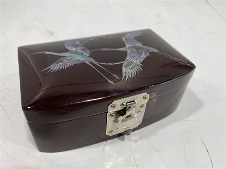 MOTHER OF PEARL JEWELRY BOX (5.5” wide)