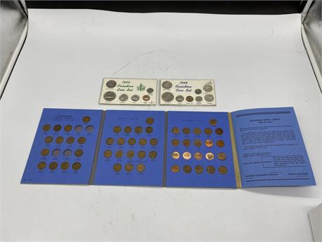 LOT OF COIN SETS - 1968 SET, 1969 SET & 1920-66 PENNY COLLECTION