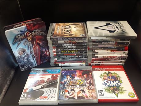 COLLECTION OF 24 PS3 GAMES - VERY GOOD CONDITION