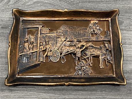 VINTAGE COPPERCRAFT “TRAVELLERS REST” 3D PICTURE - SYROCO INC. DART IND. 4167