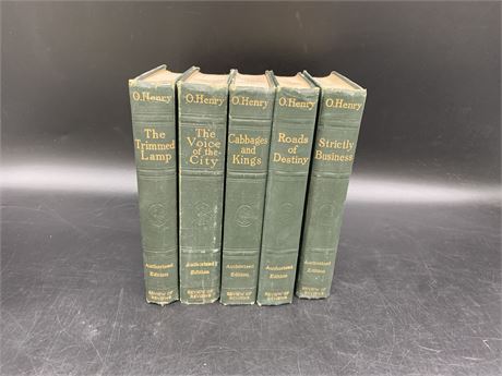 5 O’HENRY ANTIQUE BOOKS 1907-1913