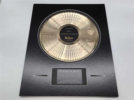 THE BEATLES "A DAY IN THE LIFE" GOLD RECORD DISPLAY (20"x16")