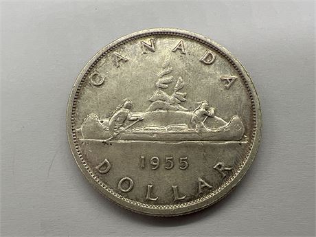 1955 SILVER CDN DOLLAR