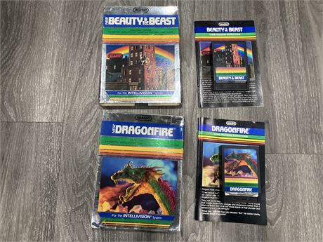 2 RARE INTELLIVISION GAMES WITH INSTRUCTIONS