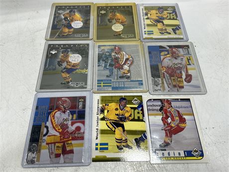 LOT OF 9 SEDIN TWINS CARDS ALL PRE ROOKIE CARDS