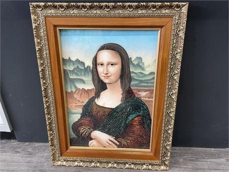 VINTAGE MOSAIL MONA LISA PICTURE 23”x29”