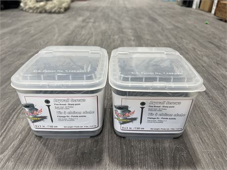 2 TUBS OF NEW DRY WALL SCREWS