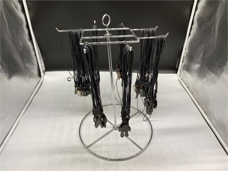 RETAIL DISPLAY RACK WITH NEW NECKLACES (18” tall)