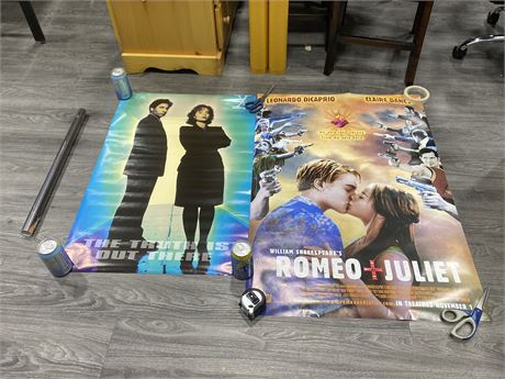 ROMEO & JULIET, THE X FILES & SEALED MULDER & SCULLY MOVIE POSTERS - 40” X 27