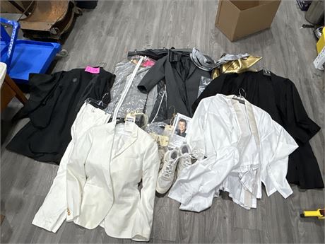 LARGE LOT OF MISC. MOVIE PROP CLOTHING FROM VARIOUS TV/MOVIES - ASSORTED SIZES