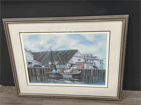 FRAMED W.MCMURRY GULF OF GEORGIA CANNERY PRINT - NUMBERED & SIGNED 130/475