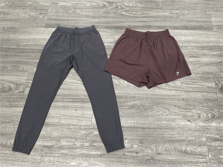 2 NEW GYMSHARK PANTS & SHORTS SIZE XS